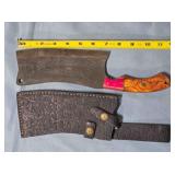 12" cleaver w/composite/wood handle.