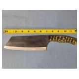 Cleaver. Carved wood handle.