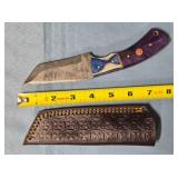 Tanto blade knife. Damascus steel.