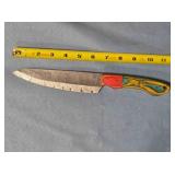 Modified blade knife. Carved wood handle