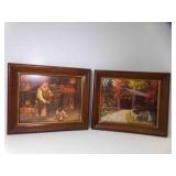 2 8X10 Prints Matching Frames Behind Glass