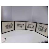 Mark Wells Courtroom Etching Prints Signed & #