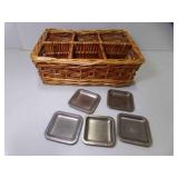 2ï¿½" X 2ï¿½" Metal Furniture Coasters - Woven