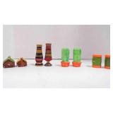 8 Mixed Vintage Southwest Salt & Pepper Shakers