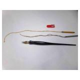 2 Vintage Miniature Pencils on a String - C-3 Dip