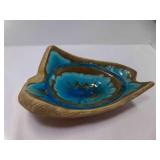 MCM Ceramic Drip Glaze Ash Tray Serving Bowl w/