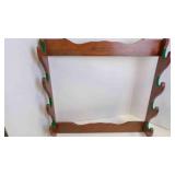 USED Vintage Wooden Gun Rack 26" W x 24" H