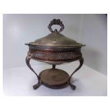 Vintage Silver Plate Chafing Dish Food Warmer or