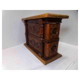 Vintage Sewing Machine Drawers Applied Carving