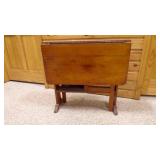 OLD Wooden Folding Drop-Leaf Table - 29ï¿½" H x