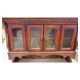 OLD Victorian Walnut Display Cabinet 42" H x