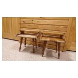 2 OLD Wooden Nightstands or Side Tables - Varnish