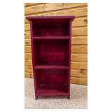 Small Reddish-Brown Wooden Bookcase w/3 Shelves