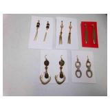 5 Gold Tone Pierced Earrings - Fashion Jewelry