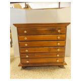 Solid Hardwood 6 Drawer Collectors Cabinet