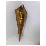 Vintage Peerage Hammered Brass Cone Wall Mounted