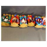 4 5" Very Well Dressed Dolls in Wooden Rocking