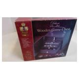 USED NEW Royal Games Deluxe Wooden Game Chest