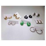 8 Pairs Hoop Earrings - Costume Fashion Jewelry