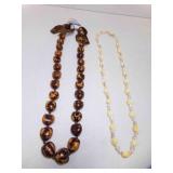 Hawaii Genuine Kukui Nuts Necklace & Cowrie Shell