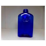 Vintage Cobalt Blue Glass One Quart Water Bottle