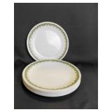 Vintage 10" Corelle Spring Blossom Green Plates