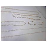 5) White & Clear Costume Fashion Jewelry