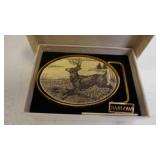 Vintage 1981 Barlow solid Brass Belt Buckle