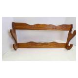 USED Vintage Wooden Gun Rack 29ï¿½ W x 12 " H