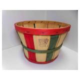 Vintage Wood Half Bushel Apple Basket by Little