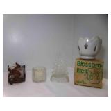 Blossom Lites Lotus Candle Holder Original Box