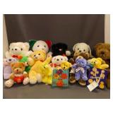 A Mixed Lot of 15 Plush Teddy Bears