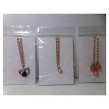 3 Costume Fashion Jewelry Silver Tone Necklaces