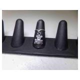 Size 5 Sterling Silver Teddy Bear Charm Ring