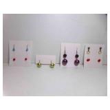 6 Pairs Costume Fashion Jewelry Pierced Earrings