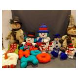 10 Vintage Puffalump-Style Snowman Plush Toys