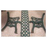 USED Cast Iron Bench (Green) Assembly Required