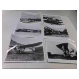 6 8" X 10" Black & White Glossy Aviation Photos