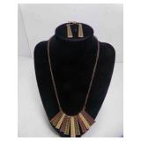 Fashion Jewelry Necklace & Pierced Earrings Set