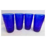 4 Vintage Avon Gift Collection Cobalt Blue