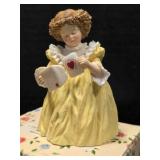 "Sealed with a Kiss" Girl w/ Letter Petite figure