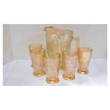 Vtg Jeannette glass floragold "Louisa" iridescentï¿½