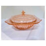 Adam Pink Depression Glass Casserole w/lid