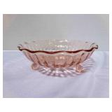 Footed Candy Dish Pink Glass-Sauce or Gravy