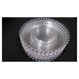 10 Imperial Glass Candlewick clear glass plates.