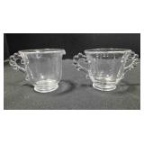 Candlewick Creamer & Sugar Bowl set. 2 1/2" tall.