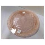Miss America Pink Depression Glass 12" cake plate