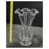 Glass vase. Candlewick style.