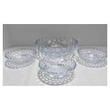 Vtg Anchor Hocking Sapphire blue bubble glassï¿½