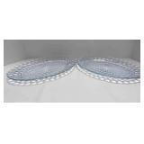 Vtg Anchor Hocking Sapphire blue bubble glassï¿½